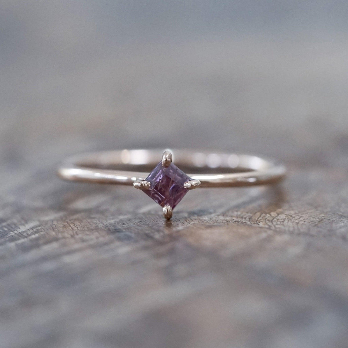 Rutile Kite Sapphire Ring in Eco Rose Gold - Gardens of the Sun | Ethical Jewelry