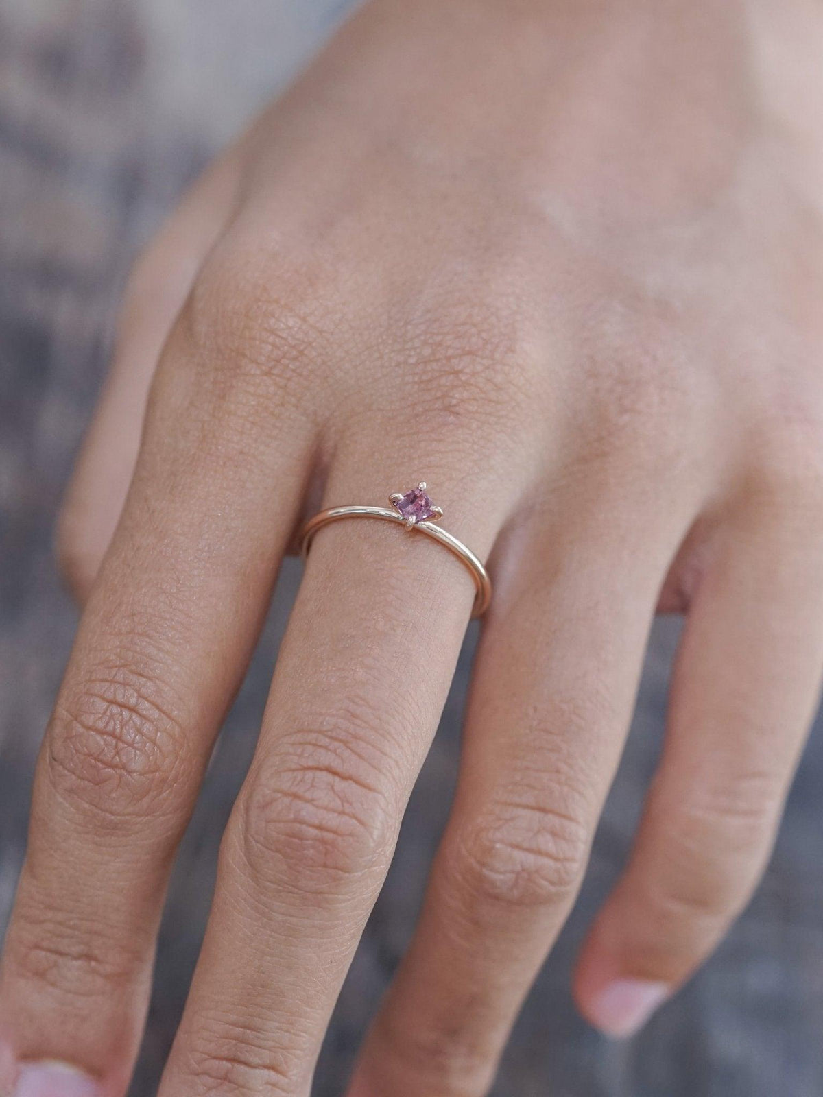 Rutile Kite Sapphire Ring in Eco Rose Gold - Gardens of the Sun | Ethical Jewelry