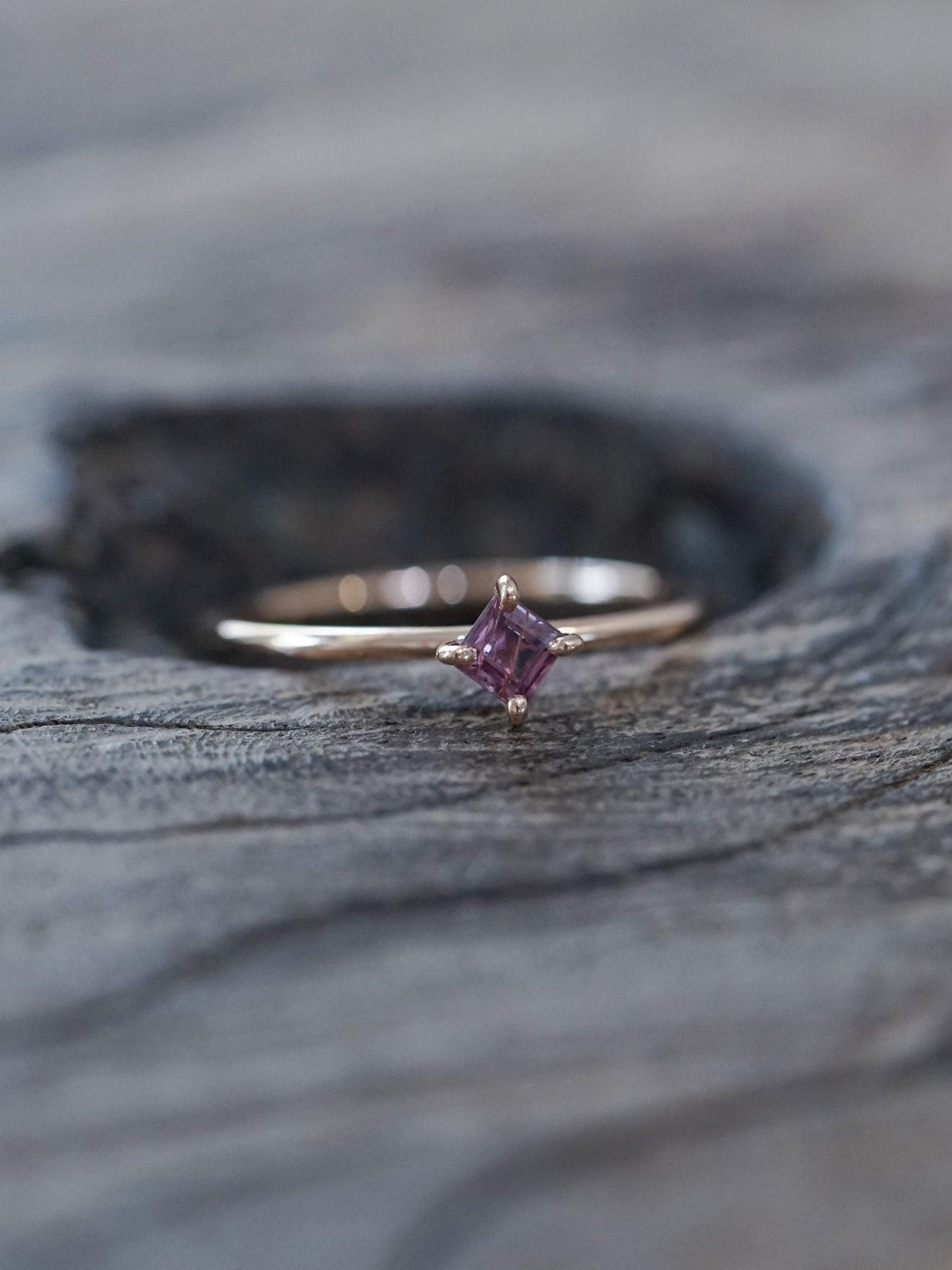 Rutile Kite Sapphire Ring in Eco Rose Gold - Gardens of the Sun | Ethical Jewelry
