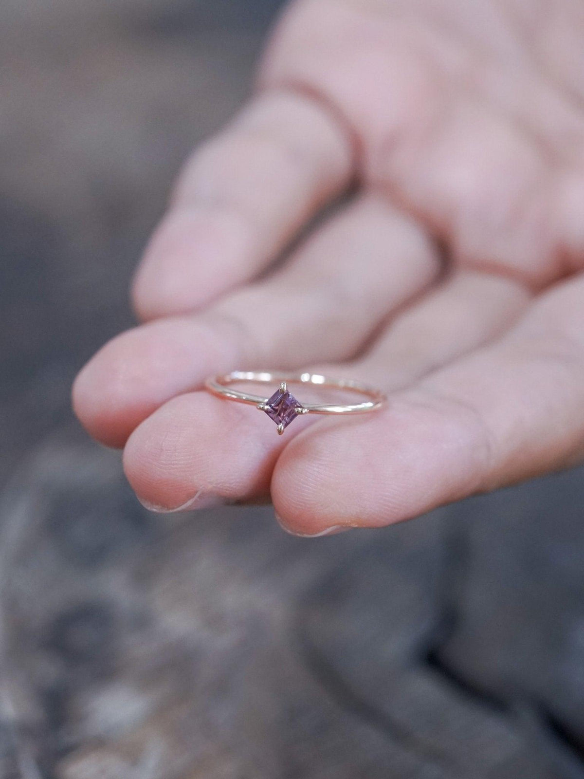 Rutile Kite Sapphire Ring in Eco Rose Gold - Gardens of the Sun | Ethical Jewelry