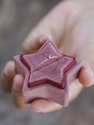 Rutile Kite Sapphire Ring in Eco Rose Gold - Gardens of the Sun | Ethical Jewelry