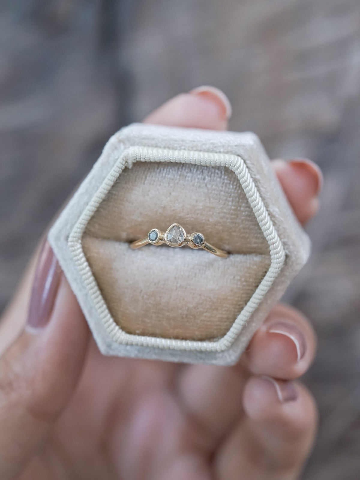 Salt and Pepper Diamond Tiara Ring in Ethical Gold - Gardens of the Sun | Ethical Jewelry