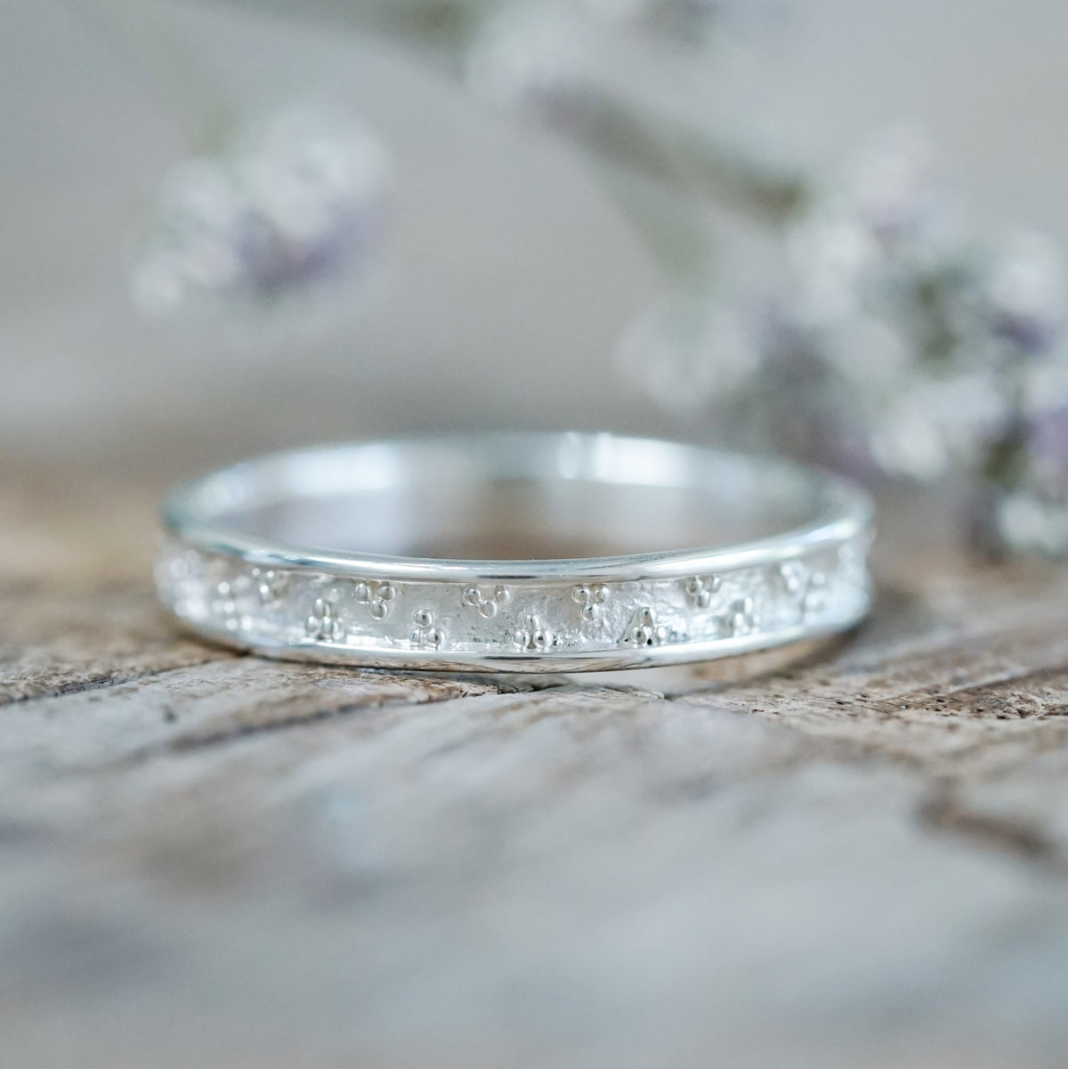 Side Patterned Band - Gardens of the Sun | Ethical Jewelry