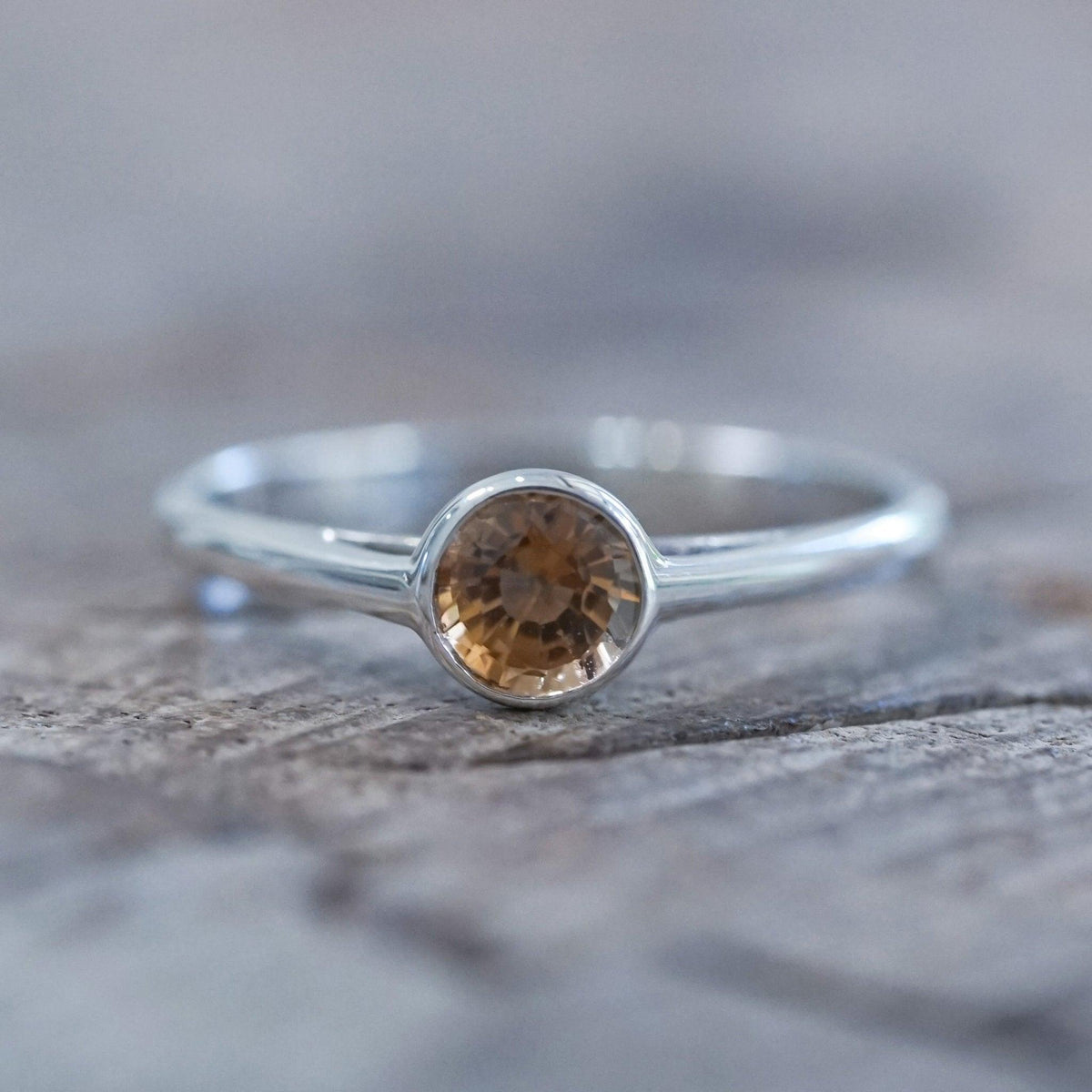 Solitaire Zircon Ring - Gardens of the Sun | Ethical Jewelry