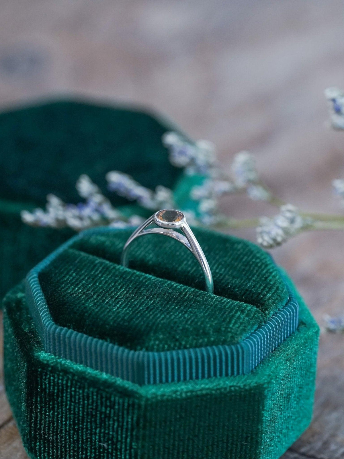 Solitaire Zircon Ring - Gardens of the Sun | Ethical Jewelry