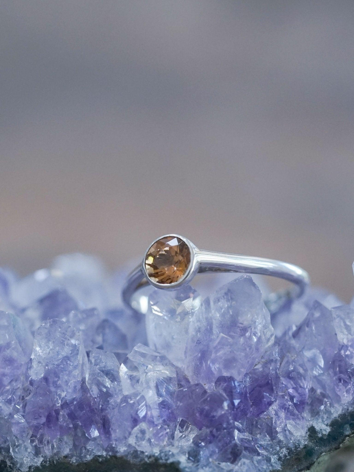 Solitaire Zircon Ring - Gardens of the Sun | Ethical Jewelry