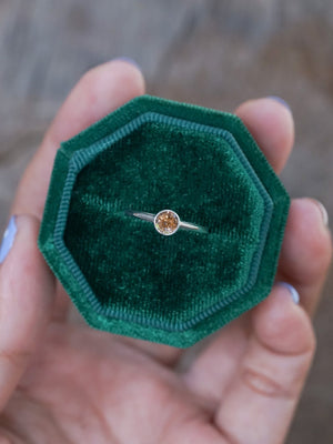 Solitaire Zircon Ring - Gardens of the Sun | Ethical Jewelry