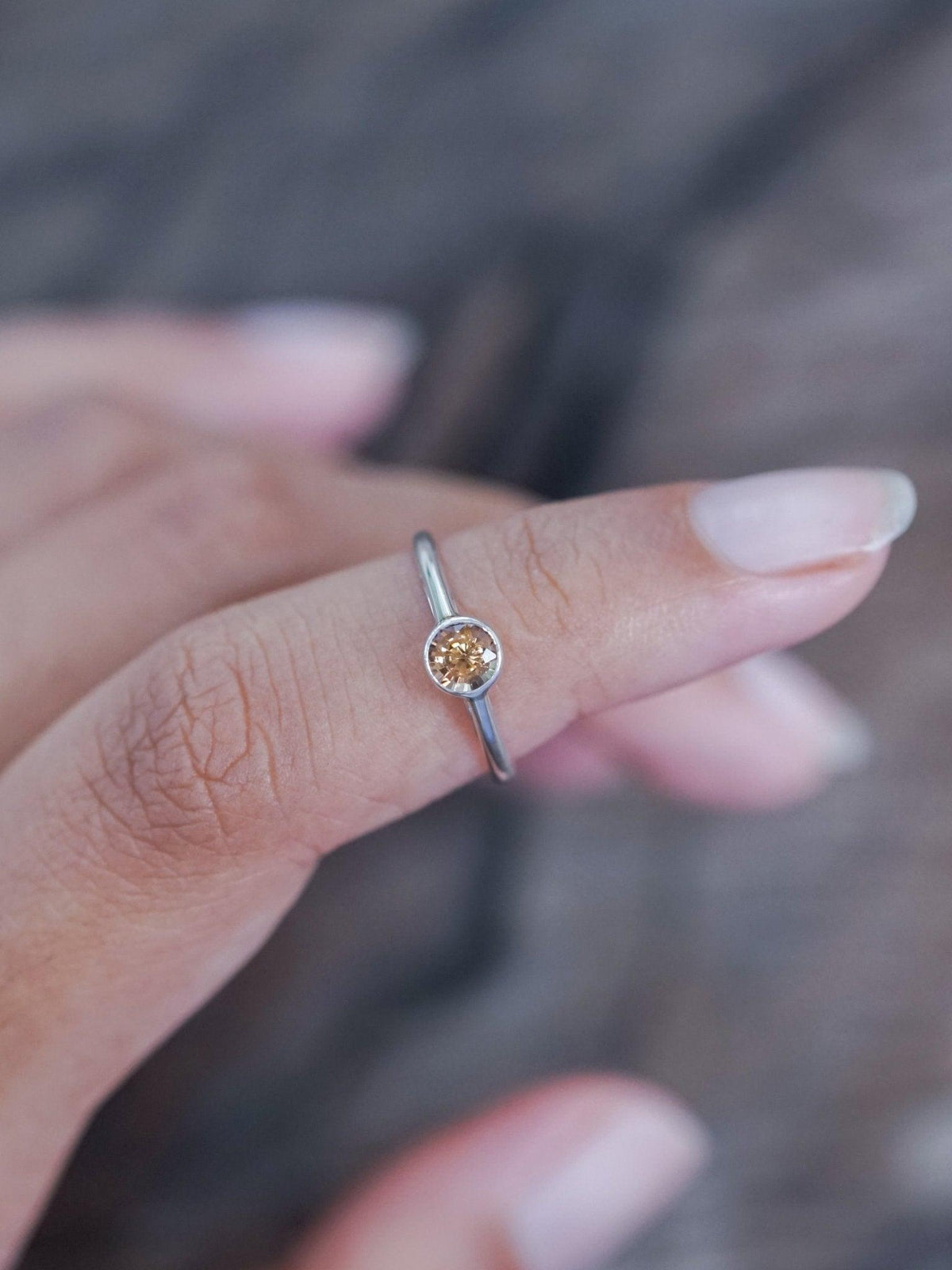 Solitaire Zircon Ring - Gardens of the Sun | Ethical Jewelry
