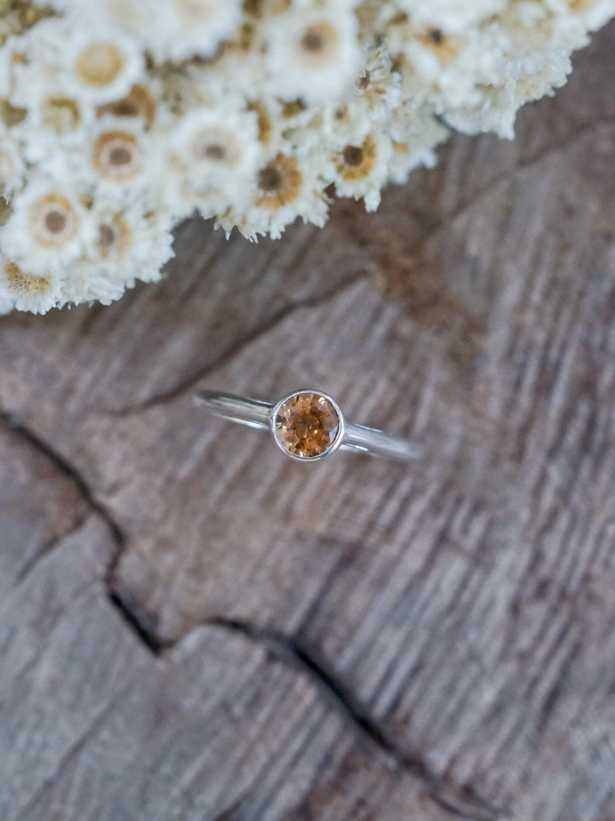 Solitaire Zircon Ring - Gardens of the Sun | Ethical Jewelry