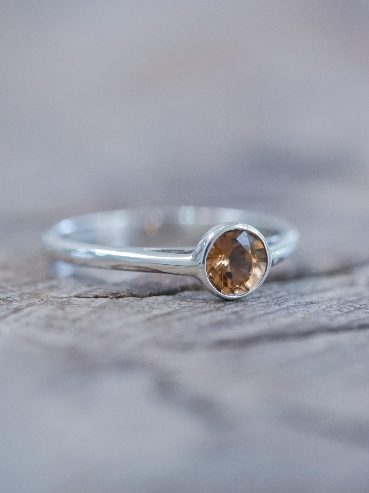 Solitaire Zircon Ring - Gardens of the Sun | Ethical Jewelry