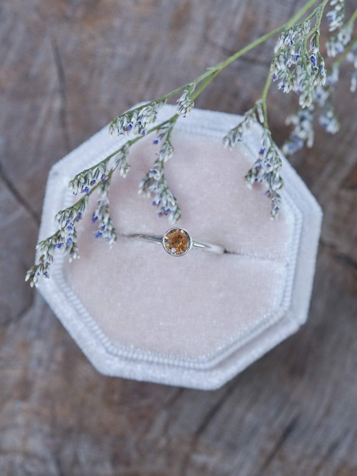 Solitaire Zircon Ring - Gardens of the Sun | Ethical Jewelry