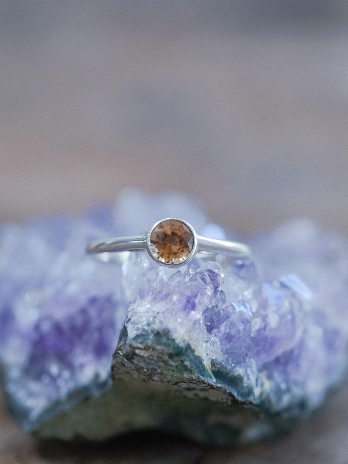 Solitaire Zircon Ring - Gardens of the Sun | Ethical Jewelry