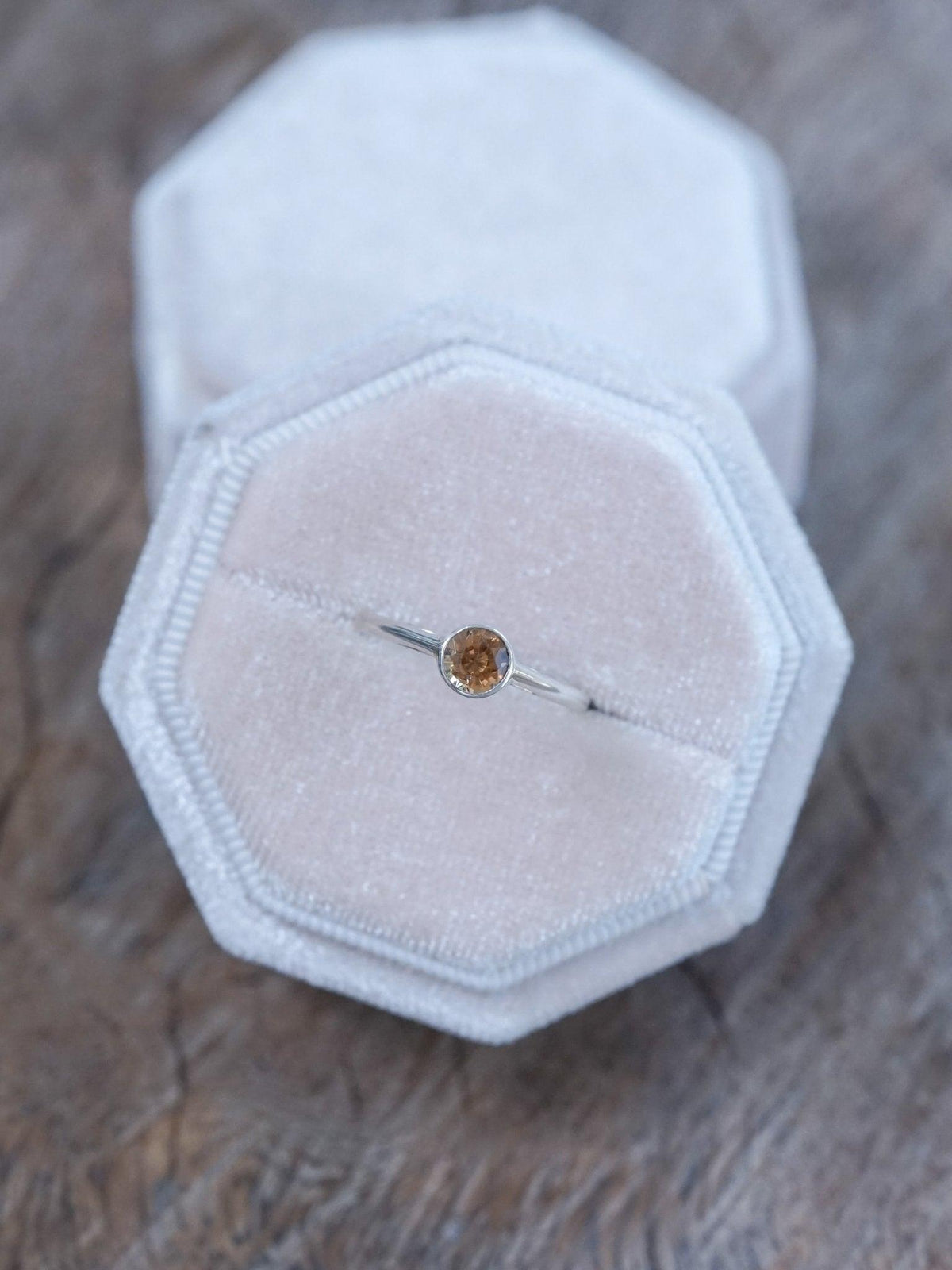 Solitaire Zircon Ring - Gardens of the Sun | Ethical Jewelry