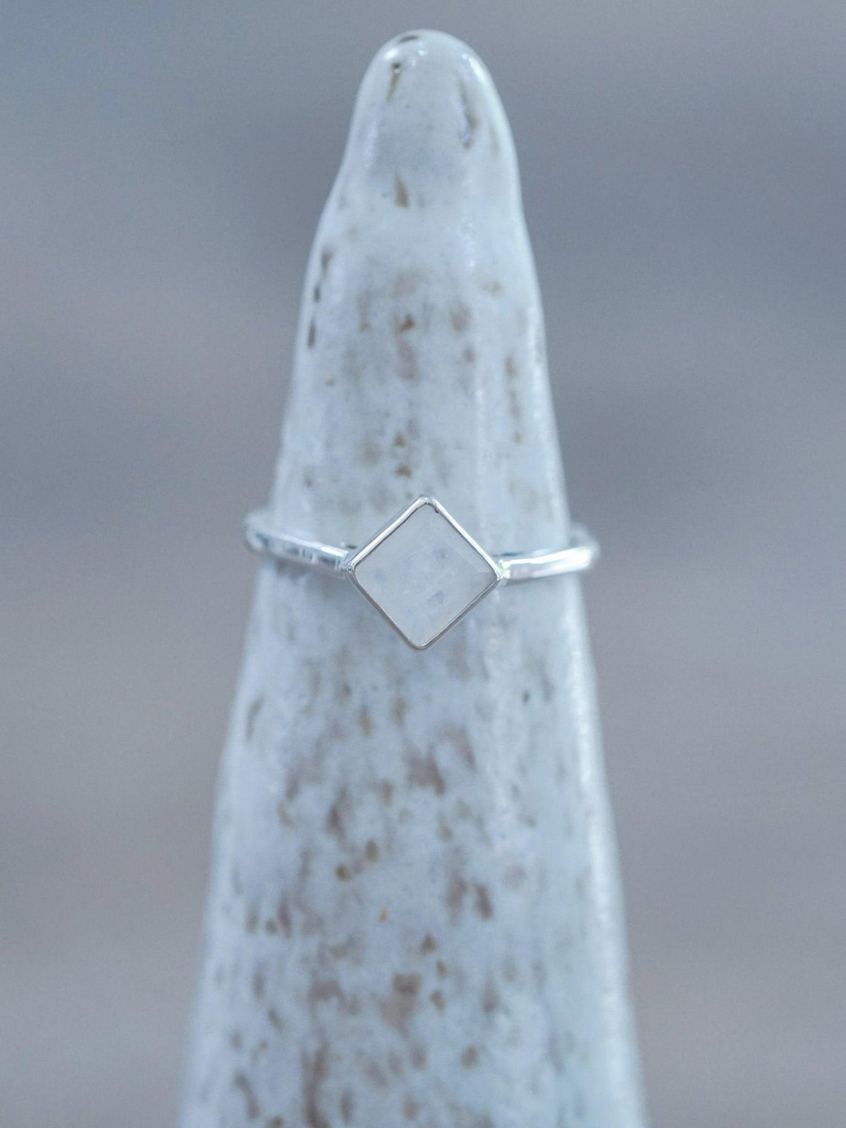 Square Rainbow Moonstone Ring - Gardens of the Sun | Ethical Jewelry