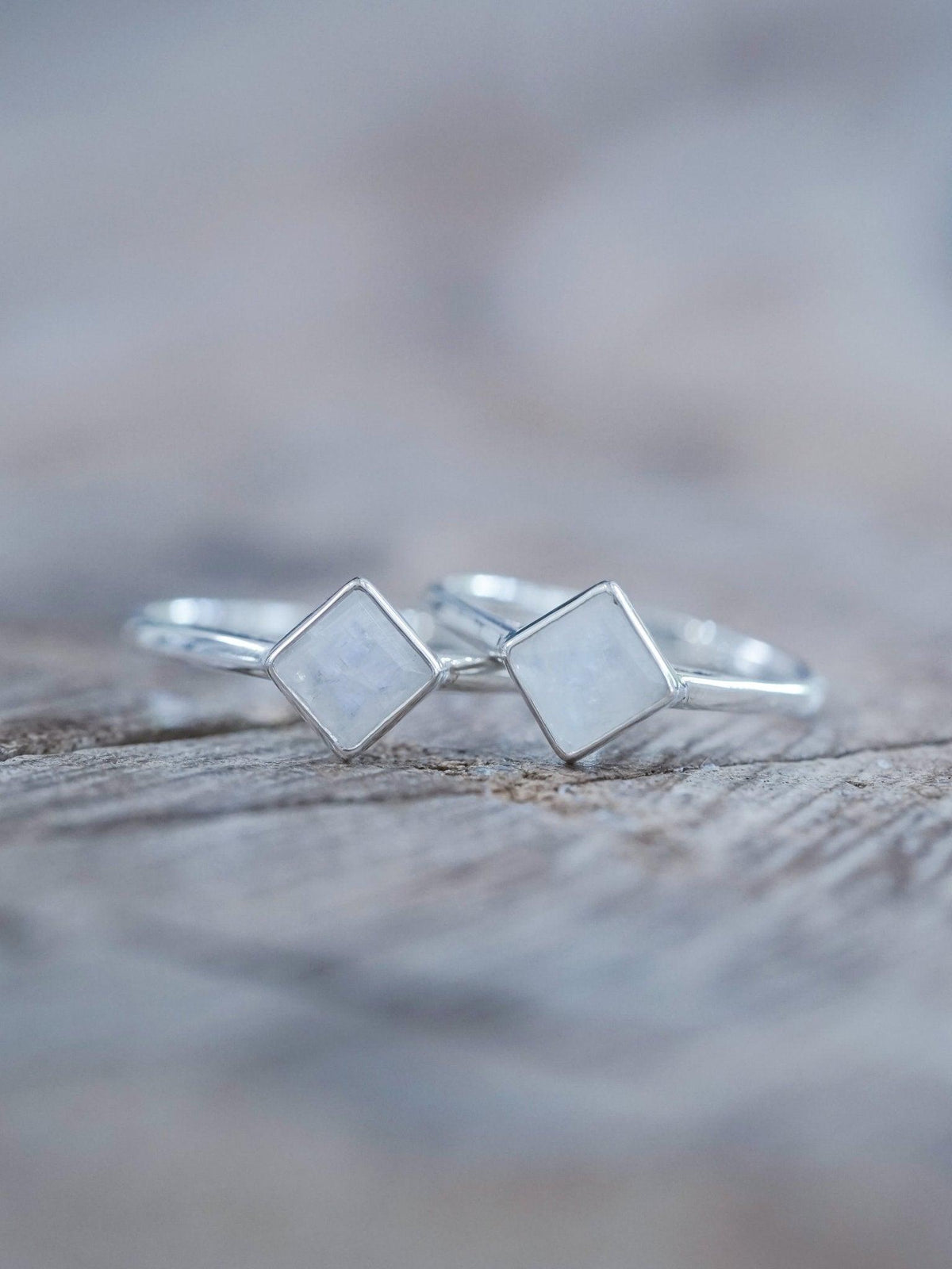 Square Rainbow Moonstone Ring - Gardens of the Sun | Ethical Jewelry