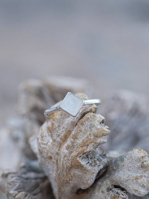 Square Rainbow Moonstone Ring - Gardens of the Sun | Ethical Jewelry