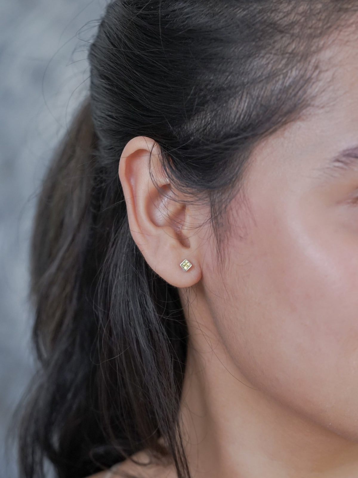 Square Sapphire Earrings - Gardens of the Sun | Ethical Jewelry