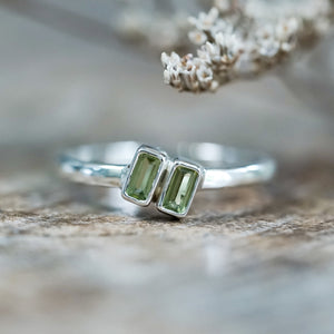 Double Peridot Ring - Gardens of the Sun | Ethical Jewelry 