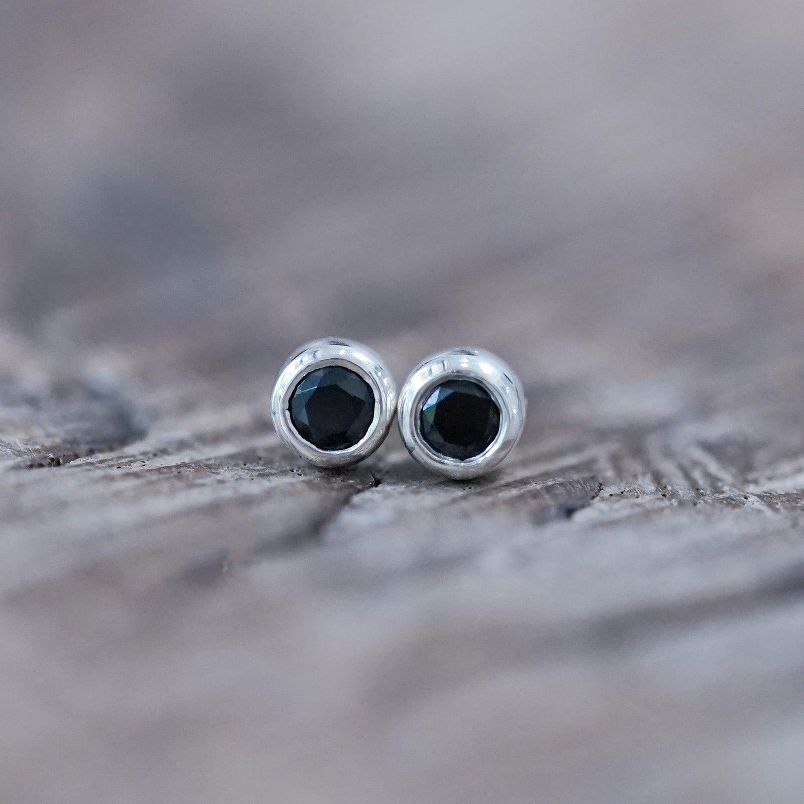 Black Spinel Earrings - Gardens of the Sun | Ethical Jewelry