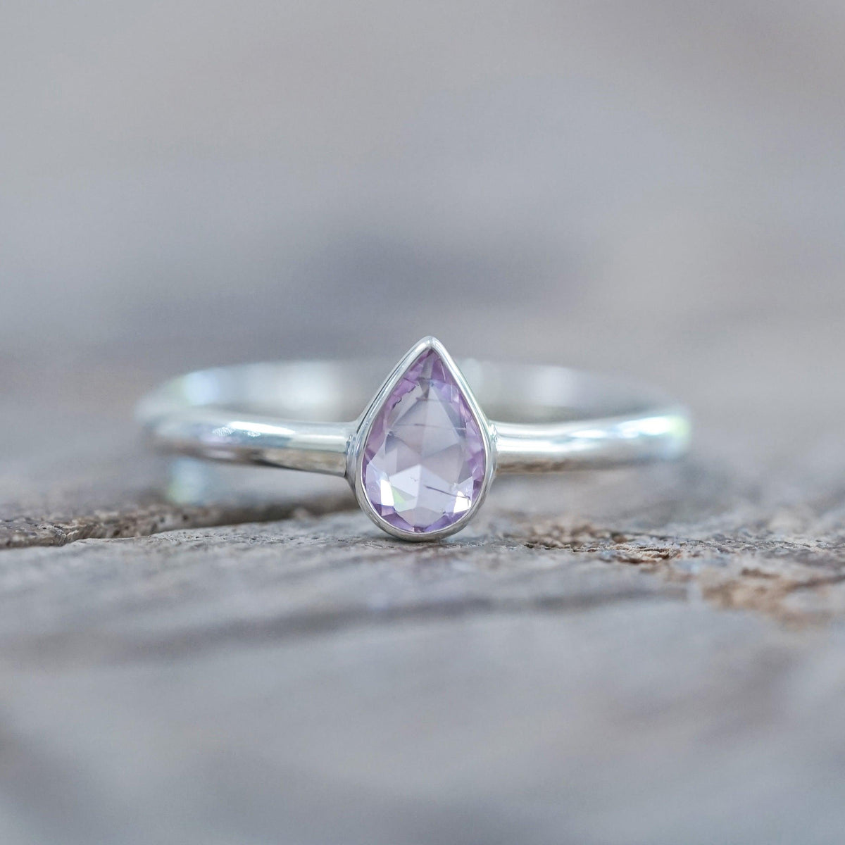 Rose Cut Pear Sapphire Ring - Gardens of the Sun | Ethical Jewelry