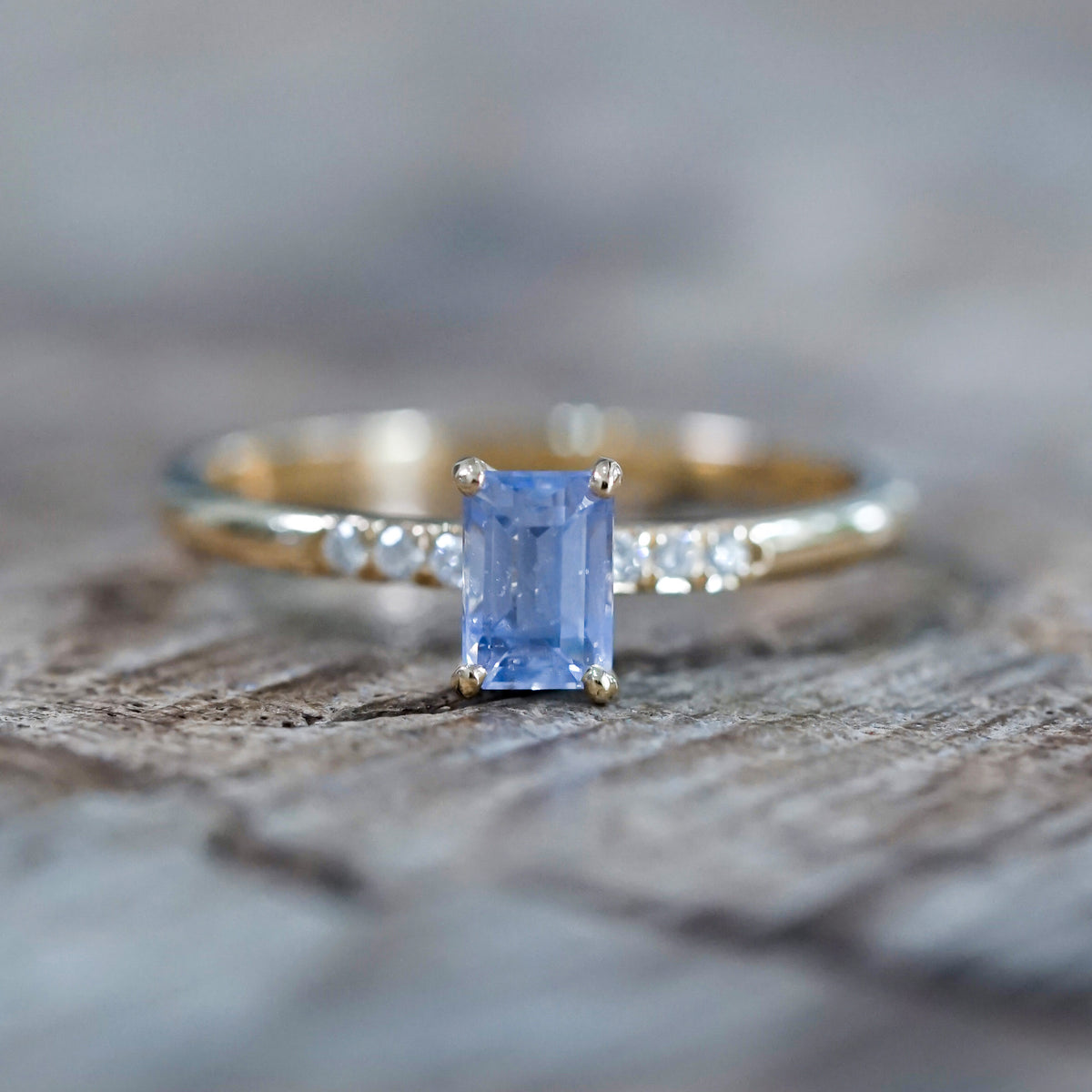 Lavender Sapphire and Diamond Ring in Ethical Gold - Gardens of the Sun | Ethical Jewelry