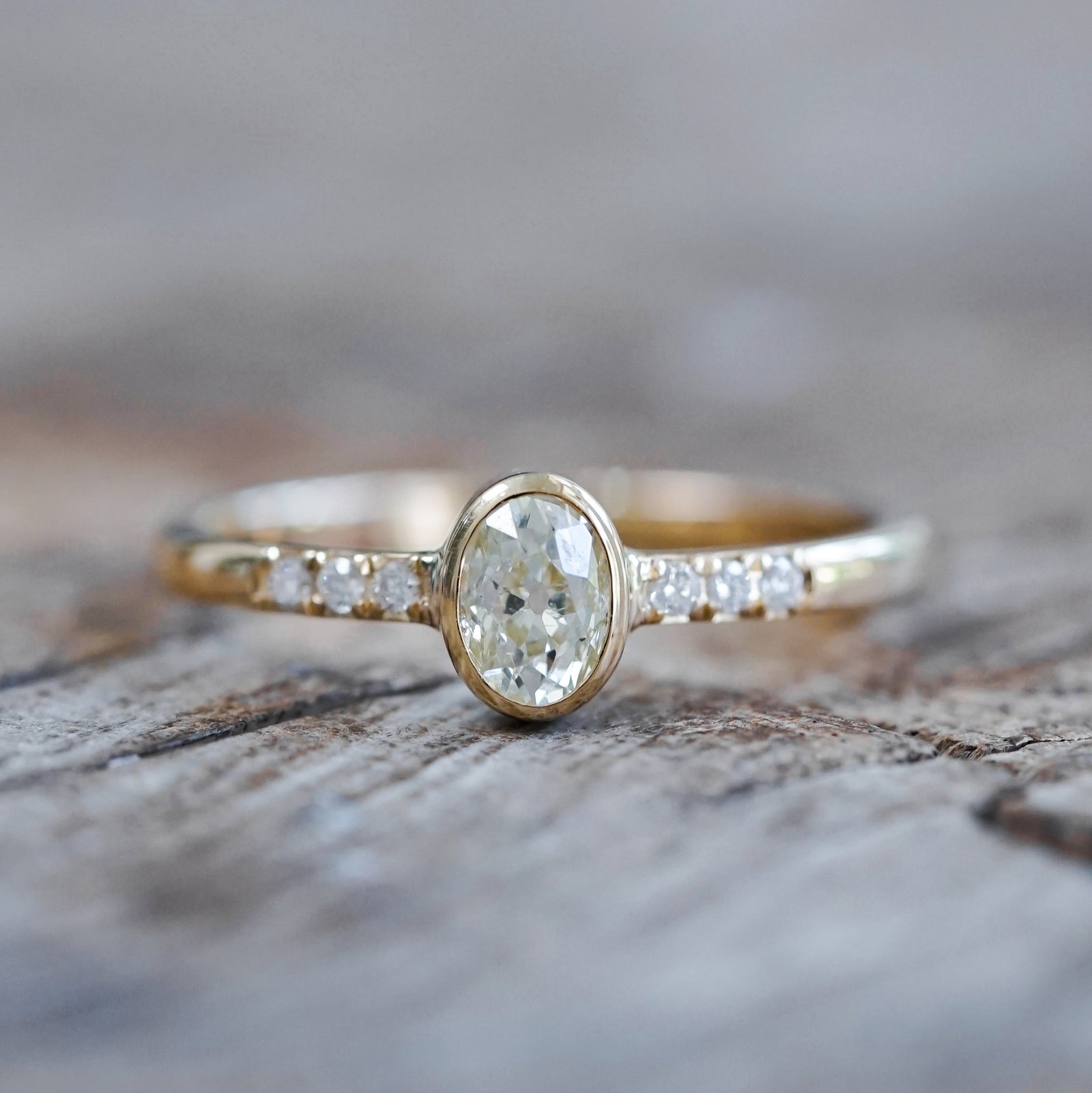 Old Mine Cut Oval Diamond Ring - Size 6.5 - Gardens of the Sun | Ethical Jewelry
