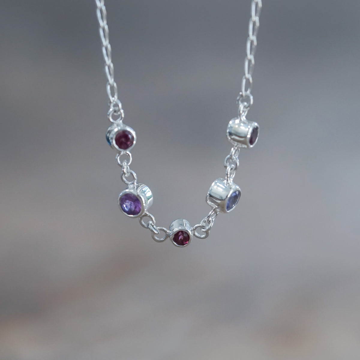 Garnet, Amethyst and Tanzanite Bracelet - Gardens of the Sun | Ethical Jewelry