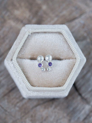 Stardust Amethyst Earrings - Gardens of the Sun | Ethical Jewelry