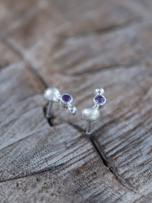 Stardust Amethyst Earrings - Gardens of the Sun | Ethical Jewelry