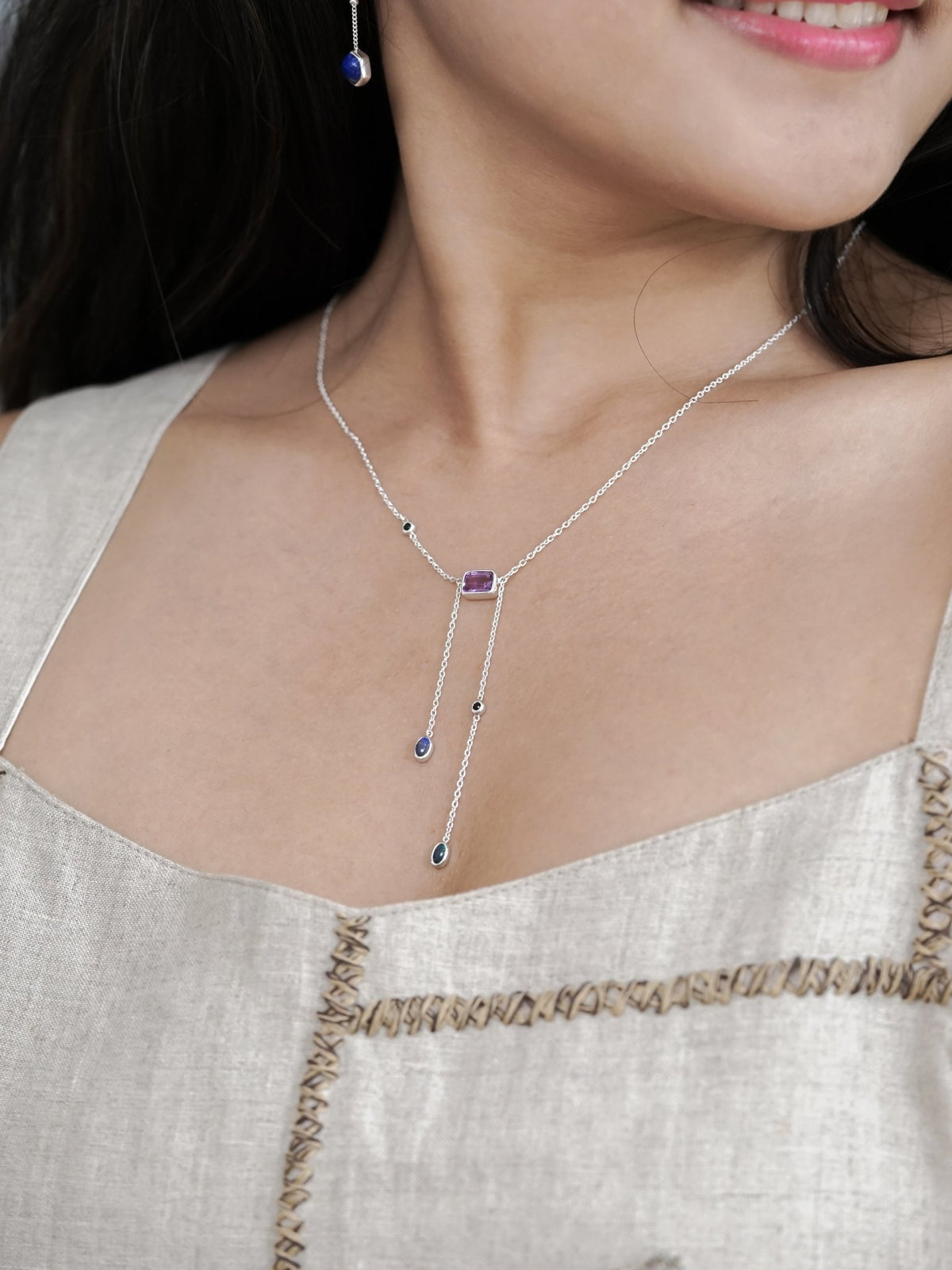 Supernova Amethyst, Opal and Spinel Necklace - Gardens of the Sun | Ethical Jewelry