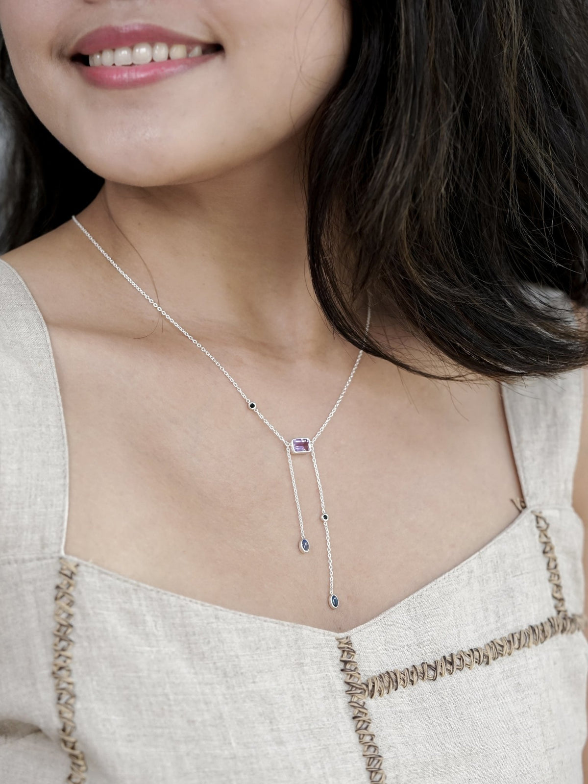 Supernova Amethyst, Opal and Spinel Necklace - Gardens of the Sun | Ethical Jewelry