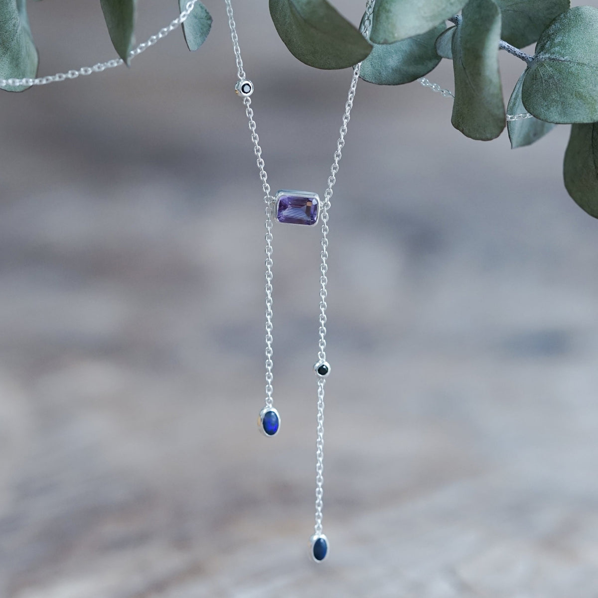 Supernova Amethyst, Opal and Spinel Necklace - Gardens of the Sun | Ethical Jewelry