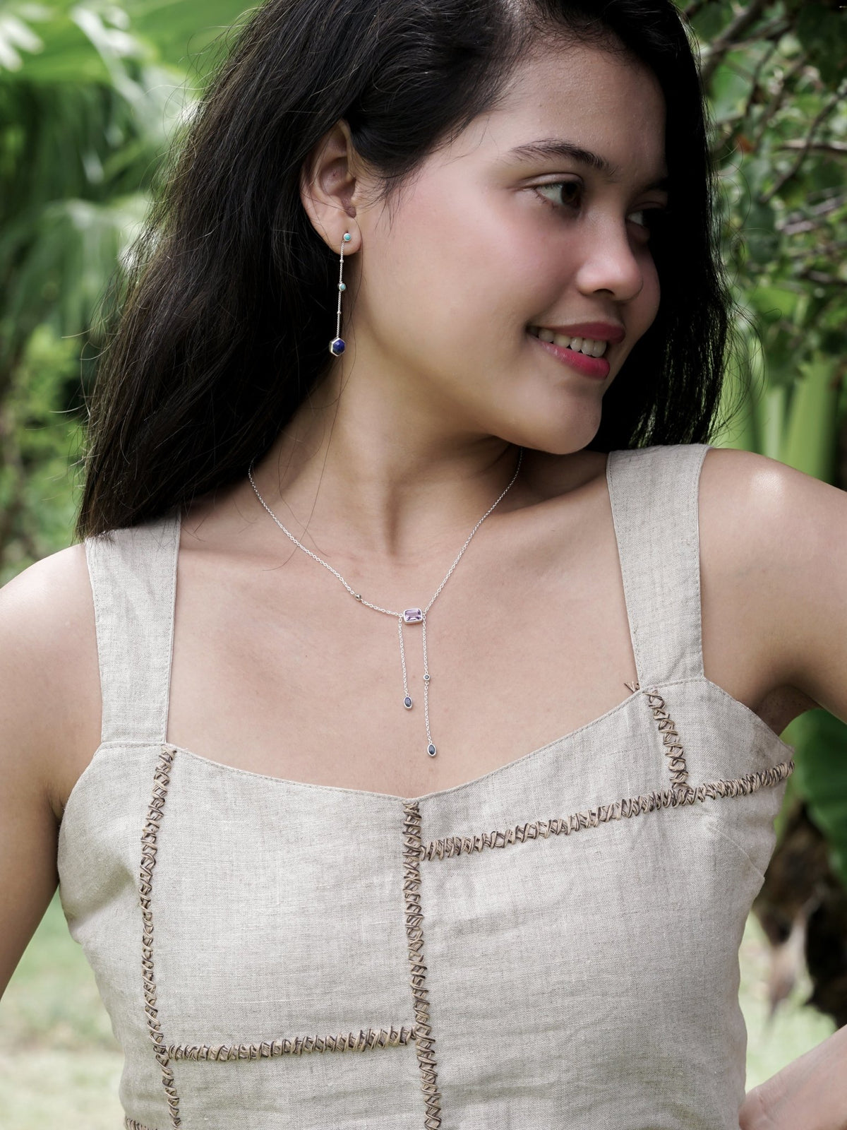 Supernova Amethyst, Opal and Spinel Necklace - Gardens of the Sun | Ethical Jewelry