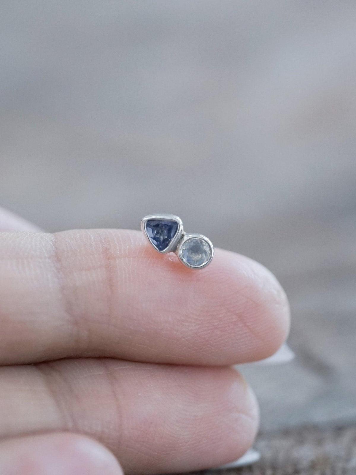 Tanzanite and Moonstone Earrings - Gardens of the Sun | Ethical Jewelry