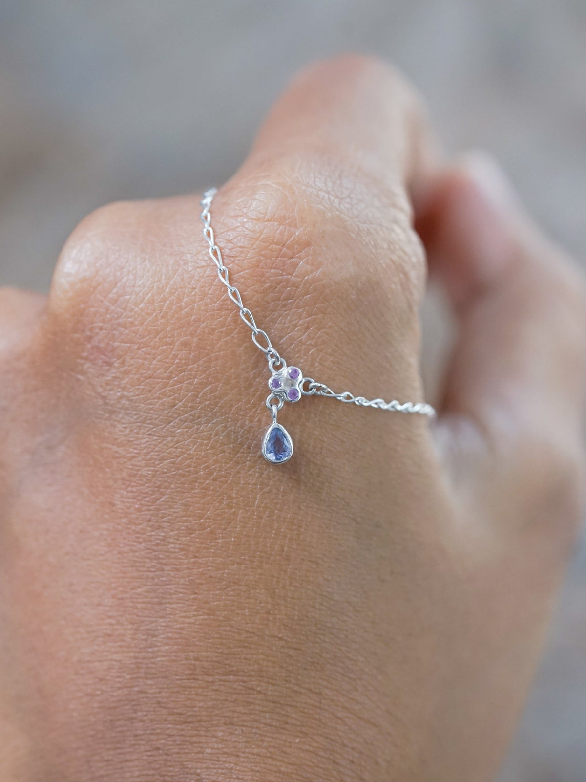 Tanzanite and Pink Sapphire Necklace - Gardens of the Sun | Ethical Jewelry