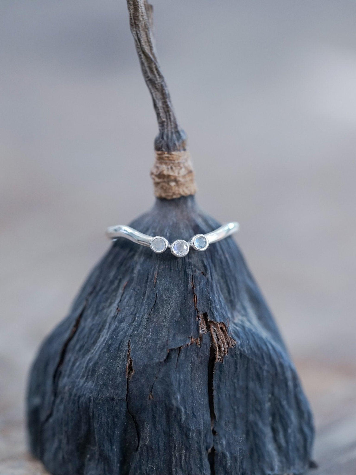 Three Rainbow Moonstone Nesting Ring - Gardens of the Sun | Ethical Jewelry