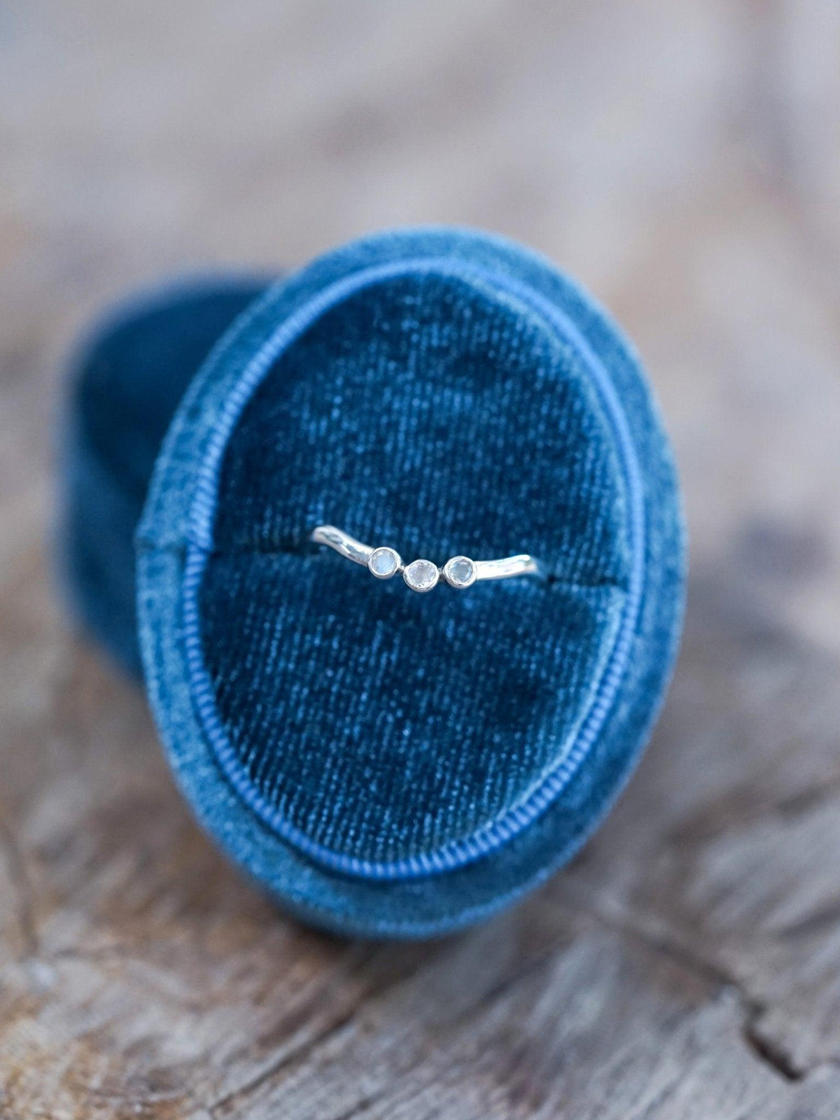 Three Rainbow Moonstone Nesting Ring - Gardens of the Sun | Ethical Jewelry