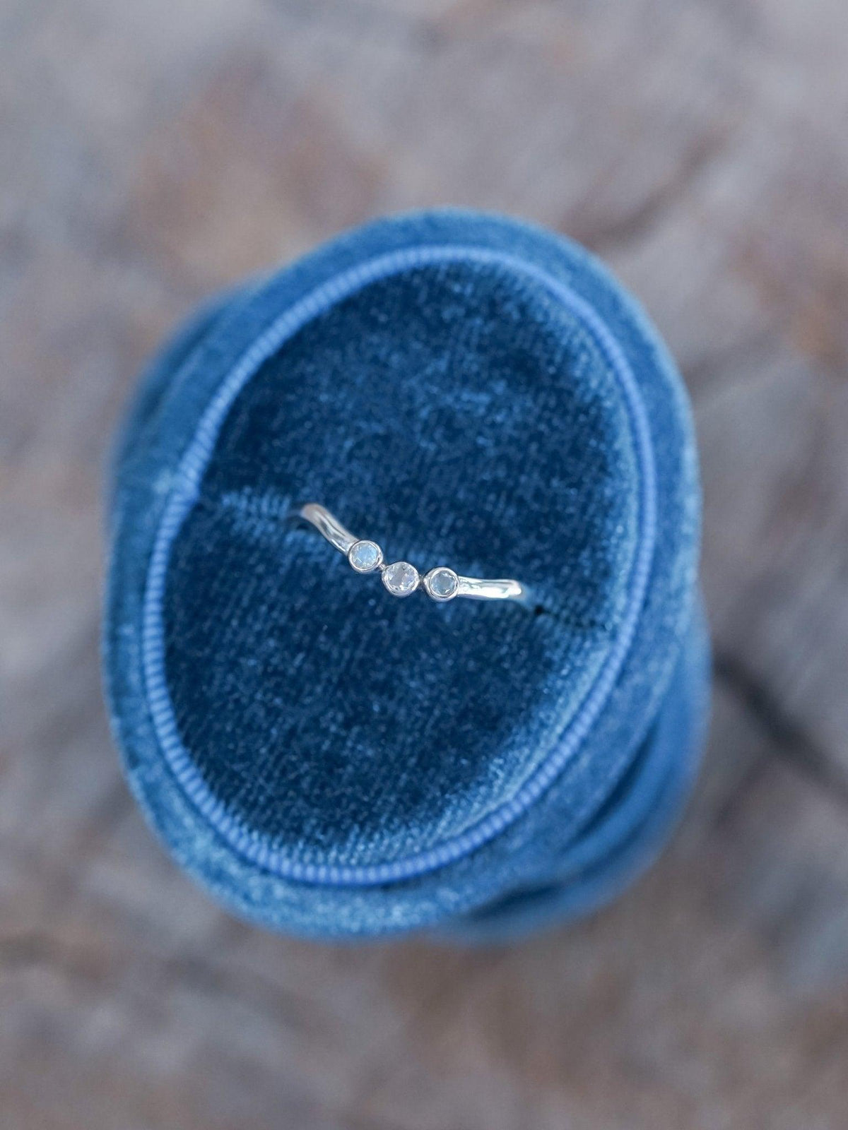 Three Rainbow Moonstone Nesting Ring - Gardens of the Sun | Ethical Jewelry