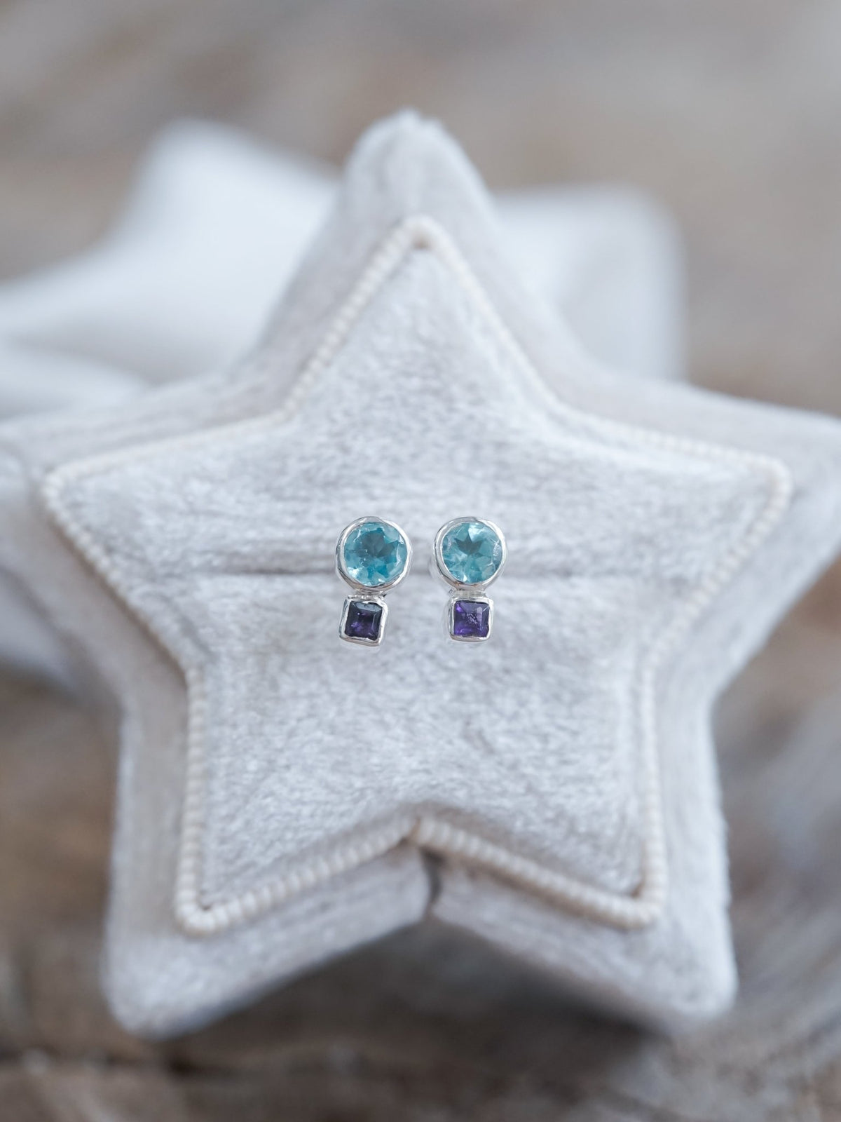 Topaz and Amethyst Earrings - Gardens of the Sun | Ethical Jewelry