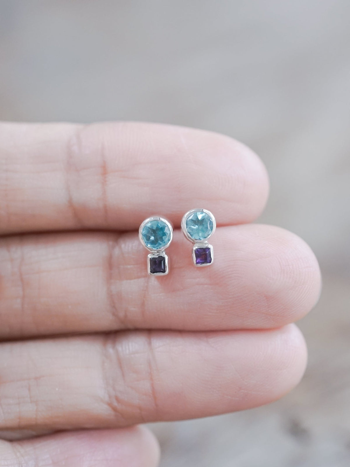 Topaz and Amethyst Earrings - Gardens of the Sun | Ethical Jewelry