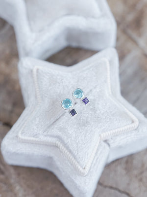 Topaz and Amethyst Earrings - Gardens of the Sun | Ethical Jewelry