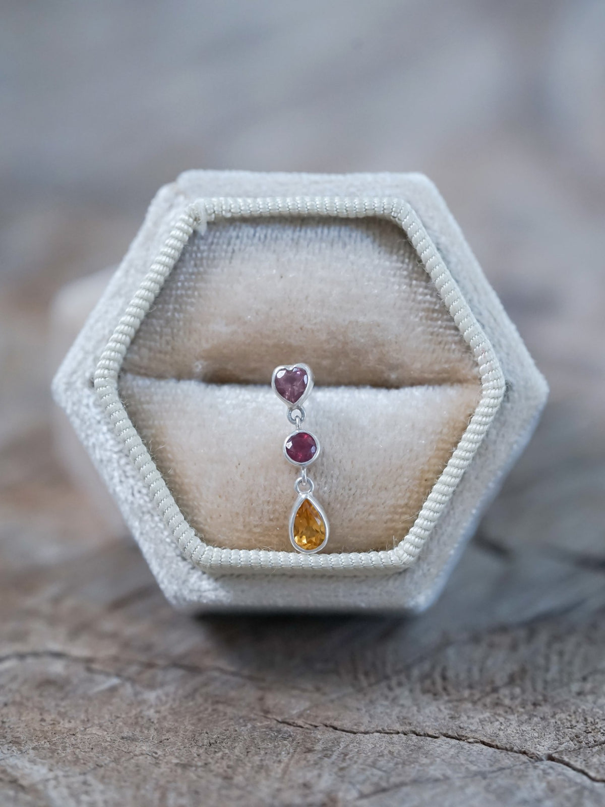 Tourmaline, Garnet and Citrine Dangling Earrings - Gardens of the Sun | Ethical Jewelry