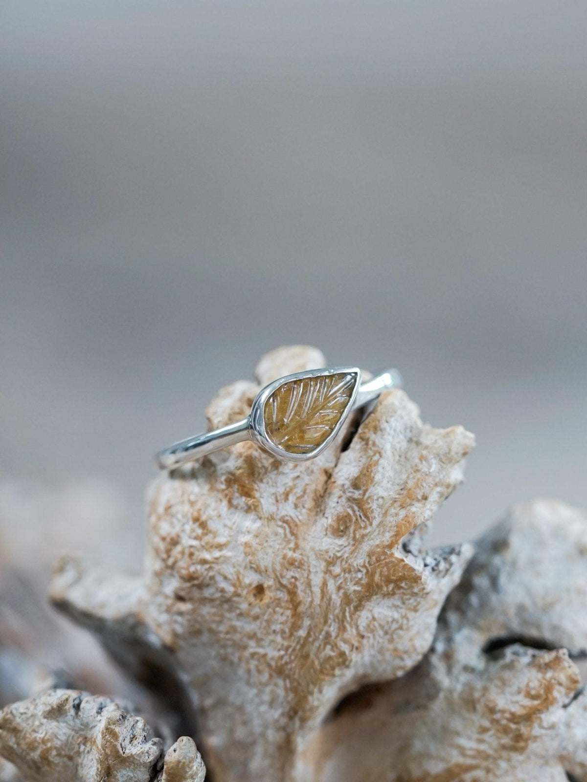 Tourmaline Leaf Ring - Gardens of the Sun | Ethical Jewelry