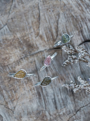 Tourmaline Leaf Ring - Gardens of the Sun | Ethical Jewelry
