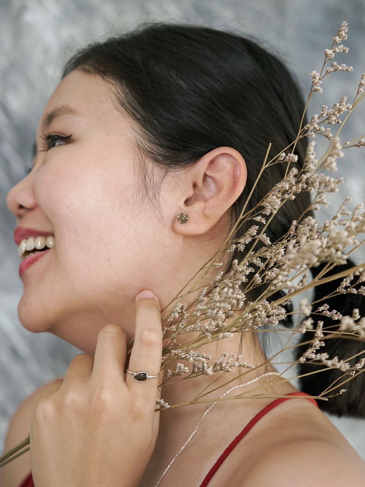 Tourmaline Slice Earrings - Gardens of the Sun | Ethical Jewelry