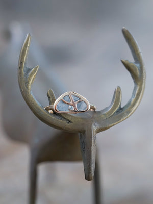 Tree of Life Diamond Slice Ring in Ethical Rose Gold - Gardens of the Sun | Ethical Jewelry