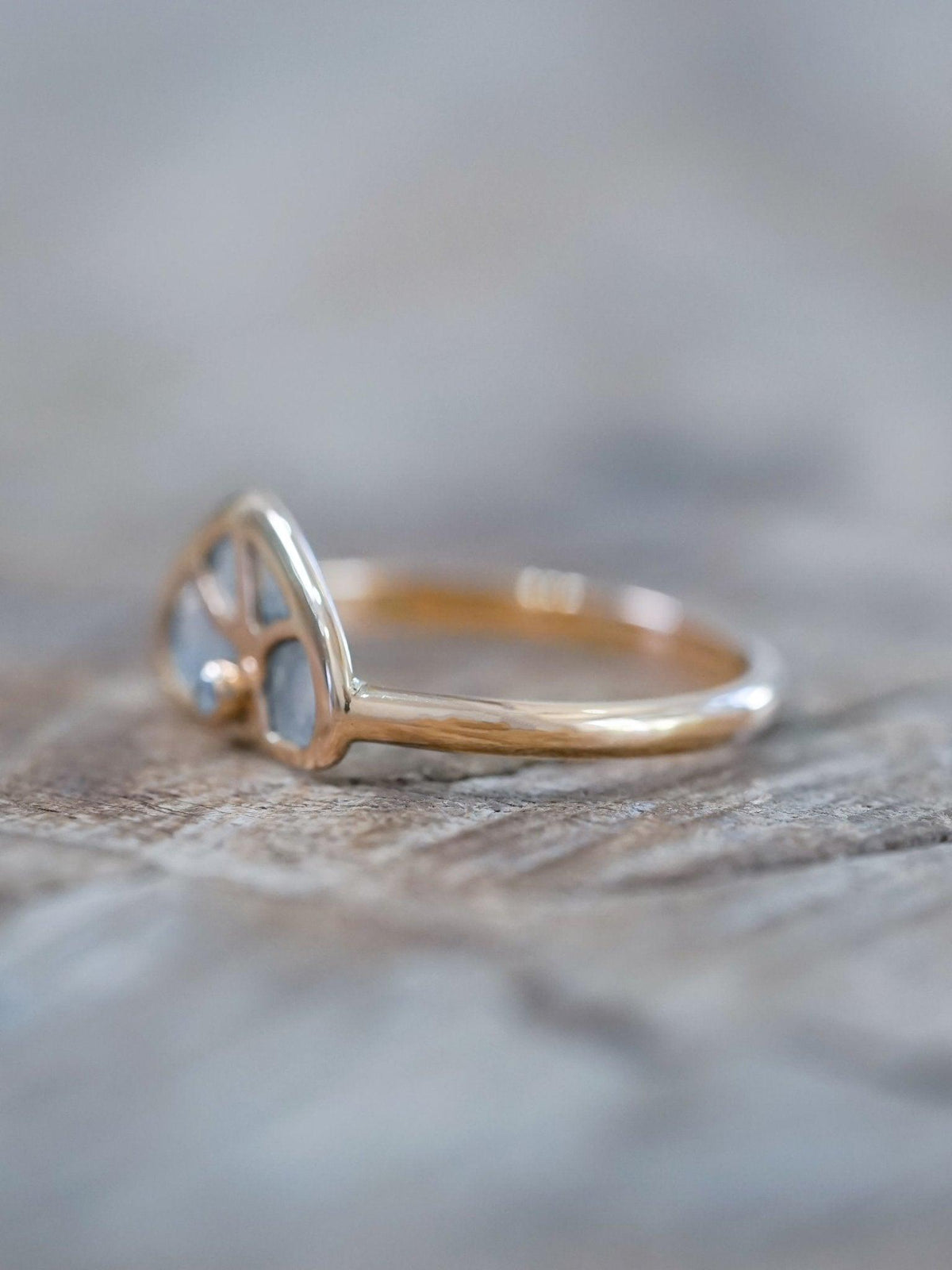 Tree of Life Diamond Slice Ring in Ethical Rose Gold - Gardens of the Sun | Ethical Jewelry