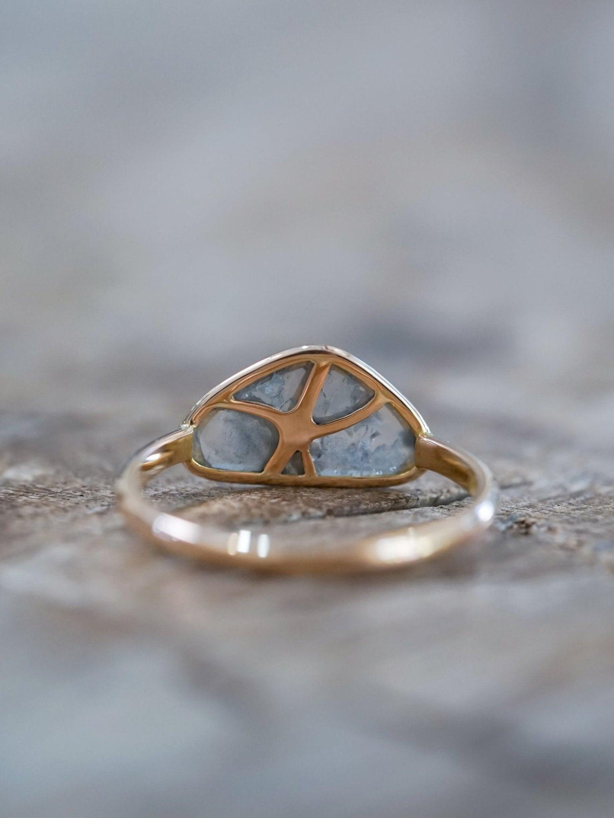 Tree of Life Diamond Slice Ring in Ethical Rose Gold - Gardens of the Sun | Ethical Jewelry