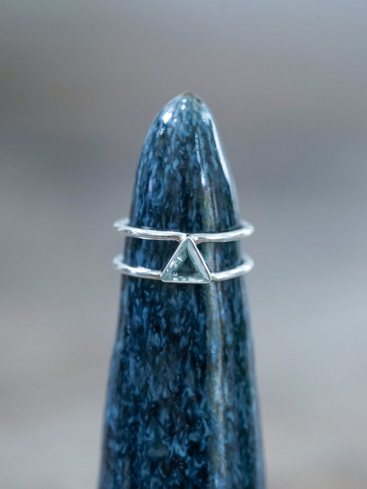 Triangle Aquamarine Ring - Gardens of the Sun | Ethical Jewelry