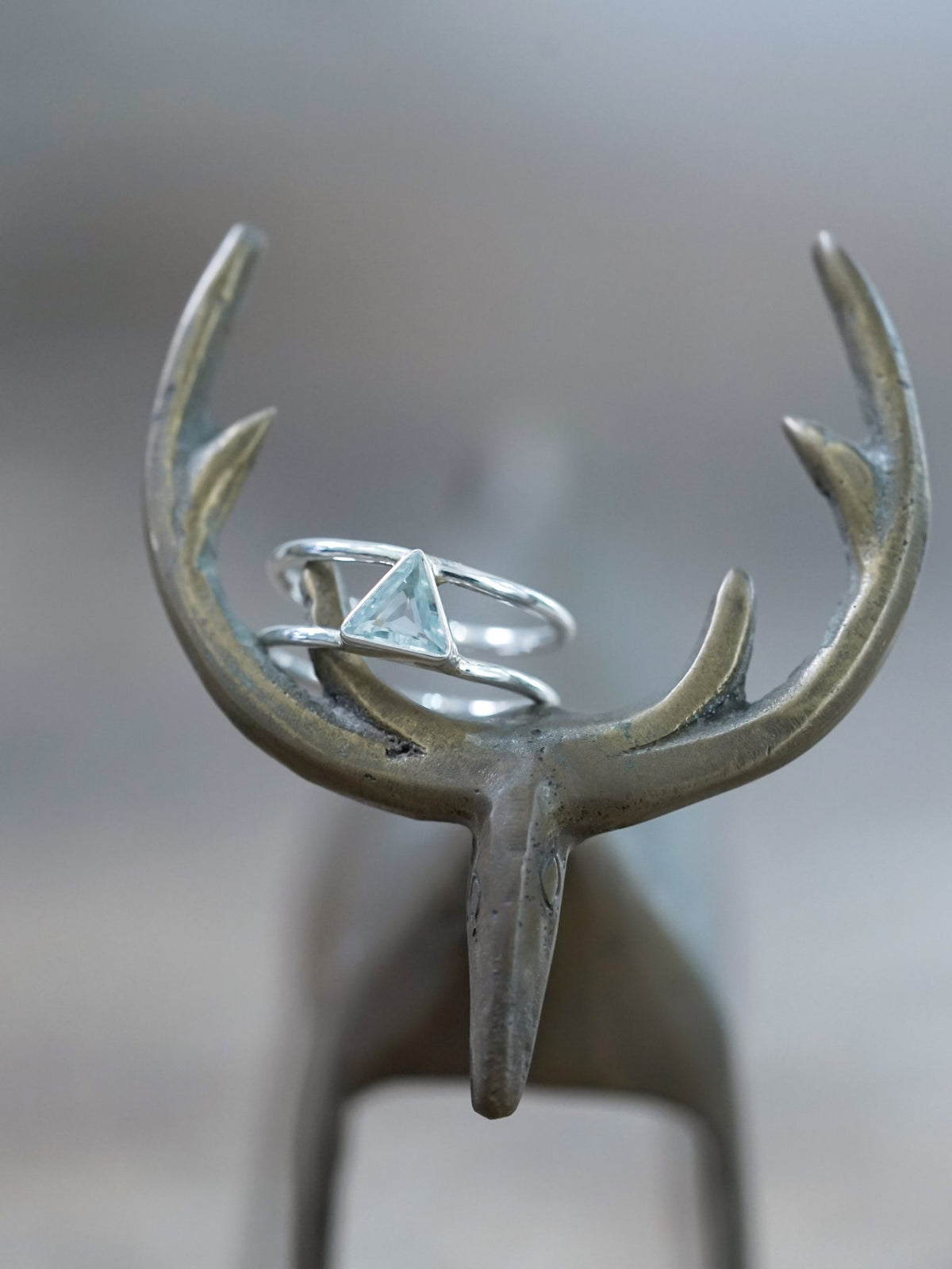 Triangle Aquamarine Ring - Gardens of the Sun | Ethical Jewelry